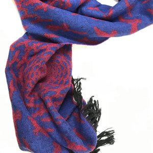 Reversible Bird Pattern Scarf